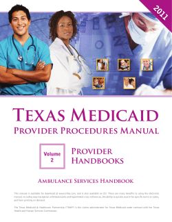 Ambulance Services Handbook