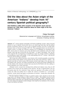 Did the idea about the Asian origin of the American &ldquo;Indians