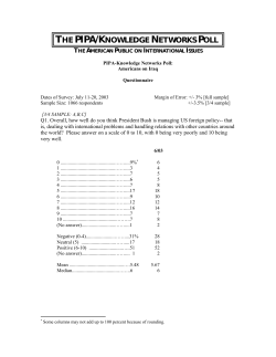 Questionnaire - Program on International Policy Attitudes