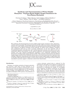 Synthesis and Characterization of Water-Soluble