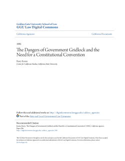 The Dangers of Government Gridlock and the Need for a