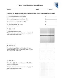 Linear Transformation Worksheet #1