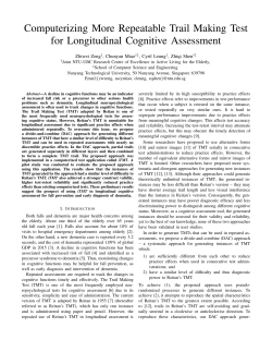 Computerizing More Repeatable Trail Making Test for Longitudinal