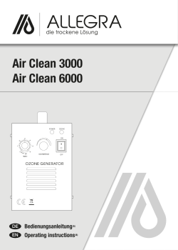 Air Clean 3000 Air Clean 6000