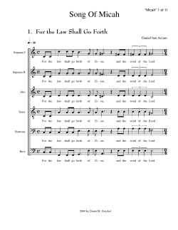 Songs Of Micah - PeaceHost.net
