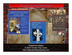 13 Weeks to a Better Understanding of Church History