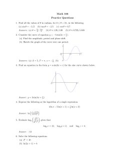 Math 166 Practice Questions