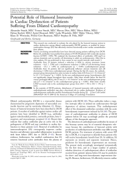 Potential role of humoral immunity in cardiac dysfunction of patients