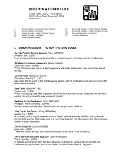 BOOK LIST - DESERTS - City of Tempe, AZ : Home