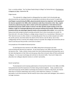 From: an article entitled - University Writing Program