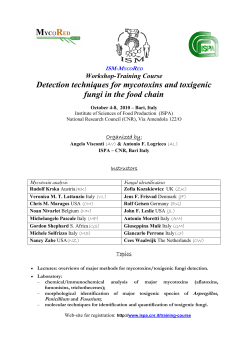 Detection techniques for mycotoxins and toxigenic fungi
