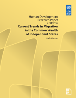 Current Trends in Migration in the Commonwealth of Independent