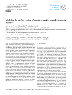 Modeling the surface tension of complex, reactive organic&ndash;inorganic