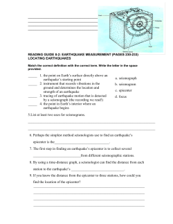 READING GUIDE 8-2: EARTHQUAKE MEASUREMENT (PAGES