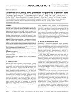 Qualimap: evaluating next-generation sequencing alignment data