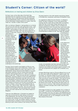 Student`s Corner: Citizen of the world?