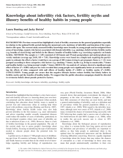 Knowledge about infertility risk factors, fertility