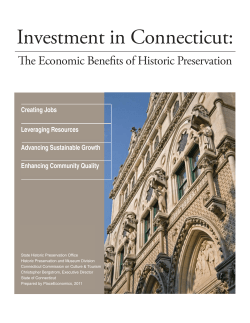 Investment in Connecticut: Creating Jobs. Leveraging Resources