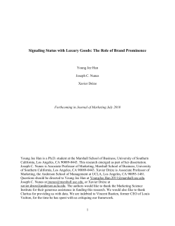 Signaling Status with Luxury Goods: The Role of Brand Prominence