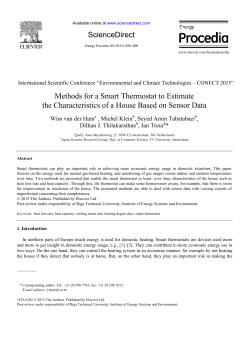 Methods for a Smart Thermostat to Estimate the Characteristics of a