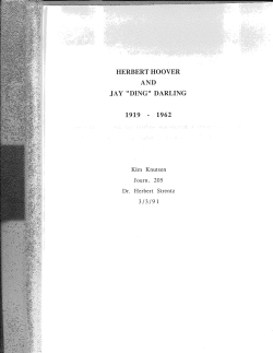 HERBERT HOOVER AND JAY "DING" DARLING 1919
