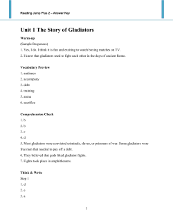 Unit 1 The Story of Gladiators