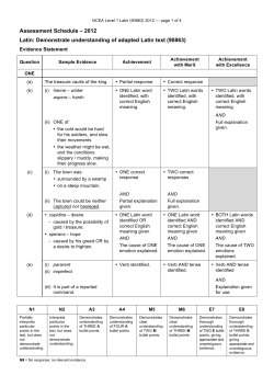 NCEA Level 1 Latin (90863) 2012