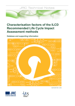 Characterisation factors of the ILCD - EPLCA