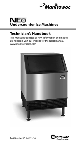 Undercounter Ice Machines Technician`s Handbook