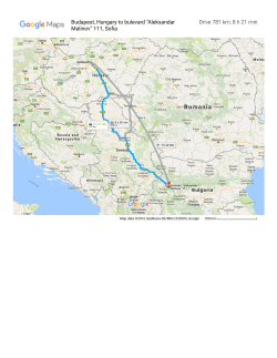 Drive 781 km, 8 h 21 min Budapest, Hungary to bulevard