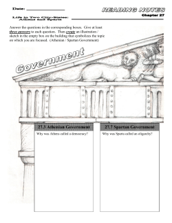27.3 Athenian Government 27.7 Spartan Government