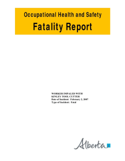 2007 Fatality Report: Worker Impaled with Kinley Tool Cutter