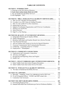 TABLE OF CONTENTS