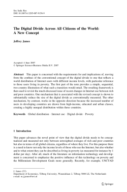 The Digital Divide Across All Citizens of the World: A New Concept
