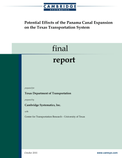 Potential Effects of the Panama Canal Expansion on the Texas