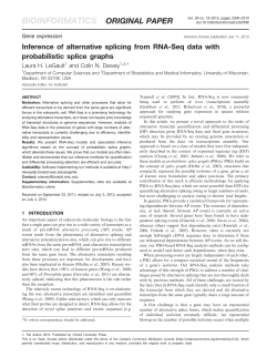 Inference of alternative splicing from RNA