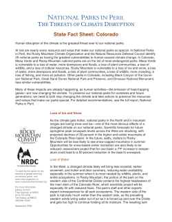 national parks in peril - Rocky Mountain Climate Organization