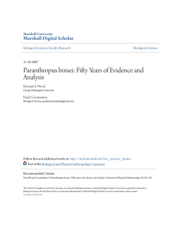 Paranthropus boisei: Fifty Years of Evidence and Analysis