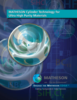 MATHESON Cylinder Technology for Ultra High Purity Materials