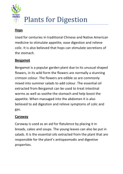 Plants for Digestion