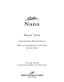 The World of &Eacute;mile Zola and Nana