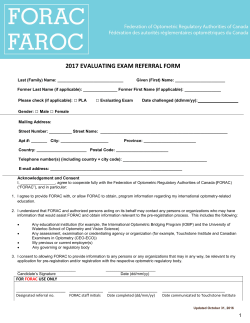 2017 evaluating exam referral form - forac