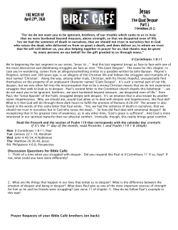 Bible Cafe 041910 Giant Despair Part 1