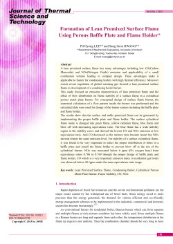 Formation of Lean Premixed Surface Flame Using Porous Baffle