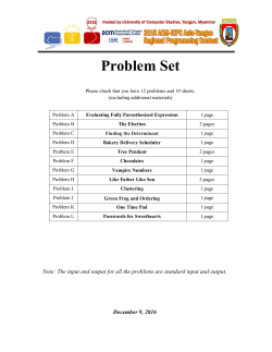 Problem Set