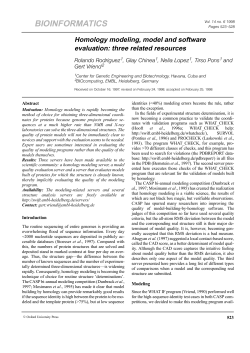 Homology modeling, model and software evaluation: three related