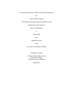 Universals and Cultural Variations in Emotional Expression By