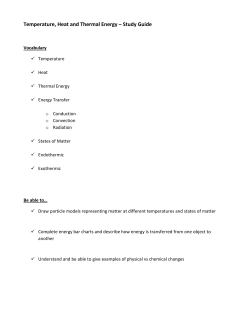 Temp, Heat and Thermal Energy &ndash; quiz study guide