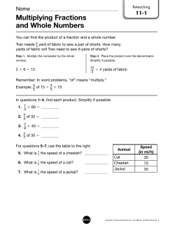 Multiplying Fractions and Whole Numbers