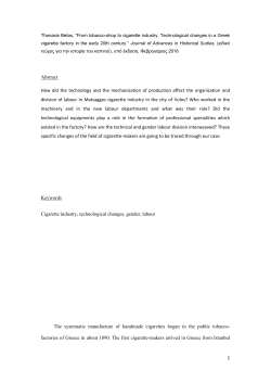 1 Abstract How did the technology and the mechanization of